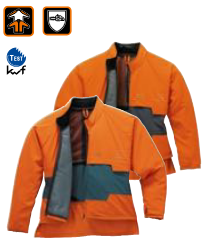 Casaco Anticorte ADVANCE antracite/laranja Tam. S